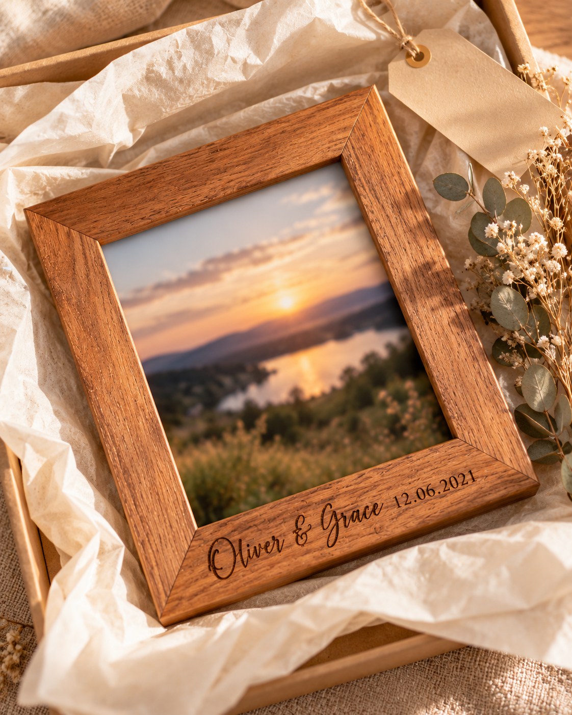Engraved Timber Photo Frame