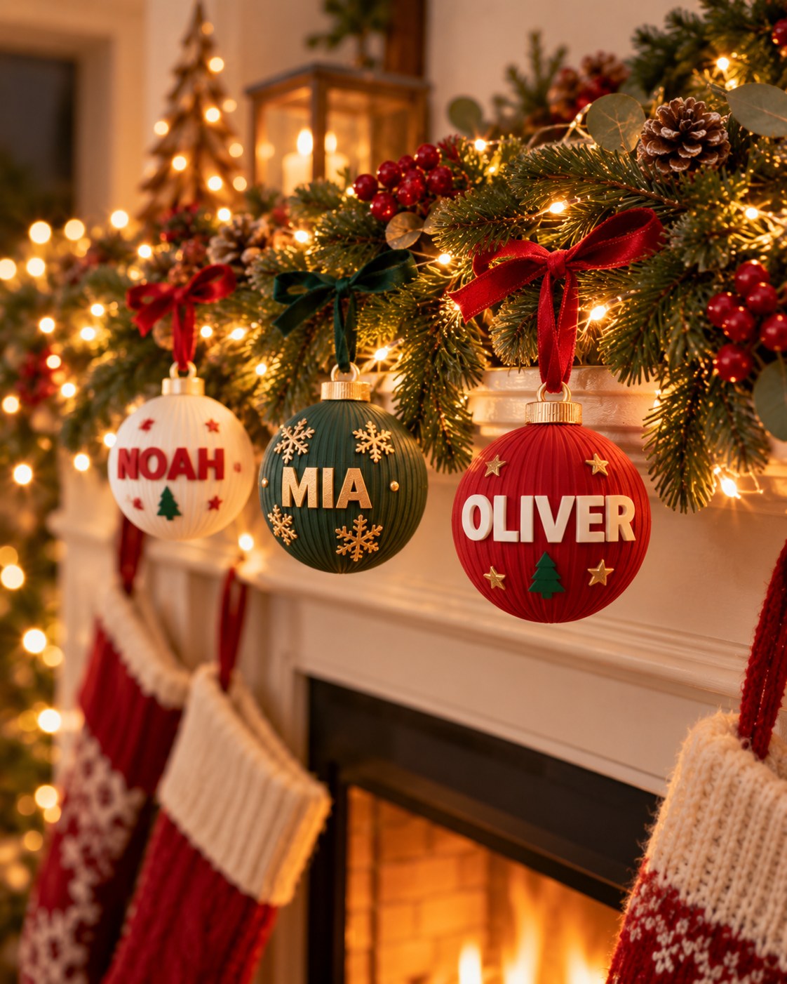 3D Printed Christmas Name Bauble