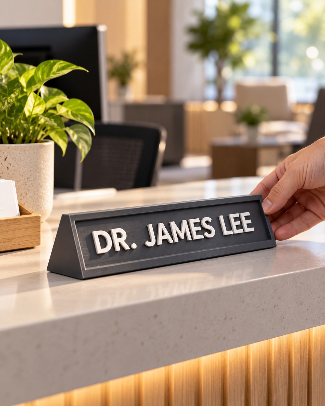 Personalised 3D Printed Desk Name Plate