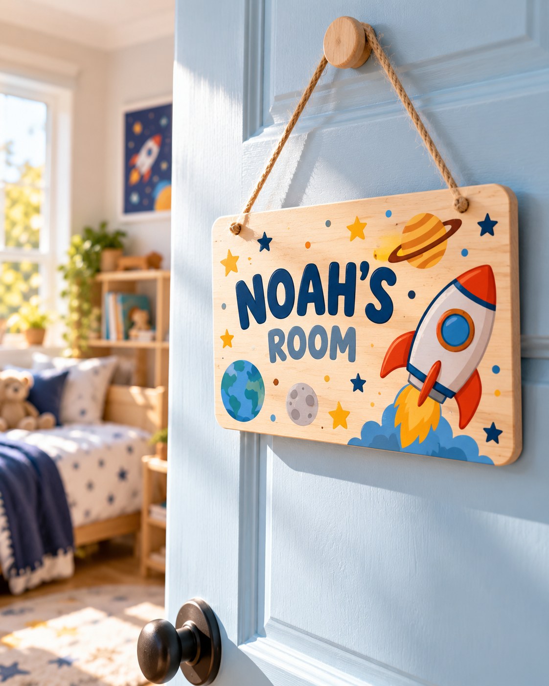 Kids' Colour-Printed Name Plaque
