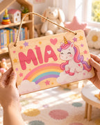 Kids' Colour-Printed Name Plaque
