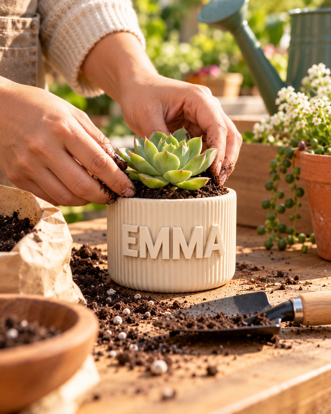 Personalised 3D Printed Mini Planter