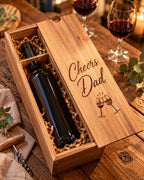 Engraved Timber Wine Gift Box