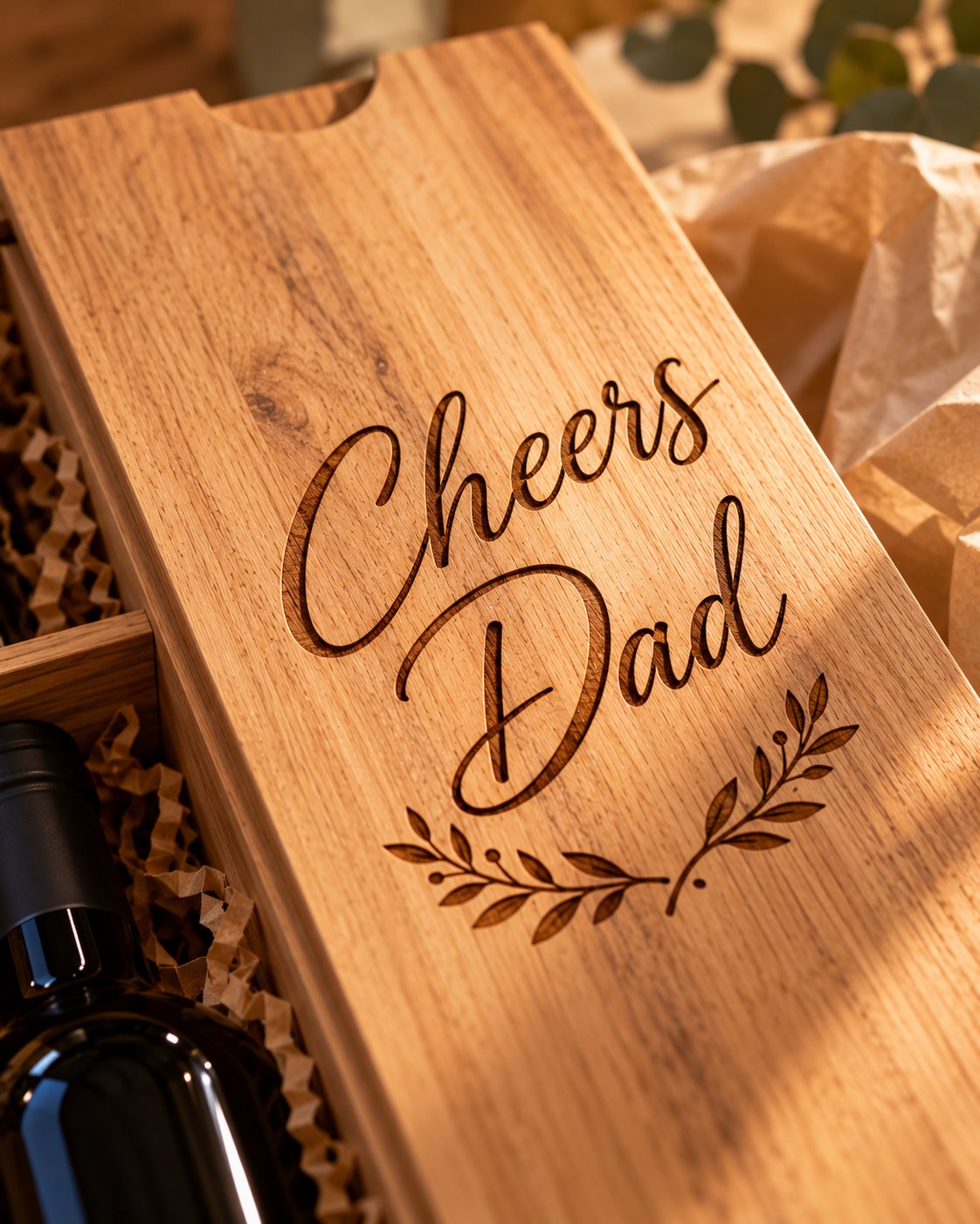 Engraved Timber Wine Gift Box