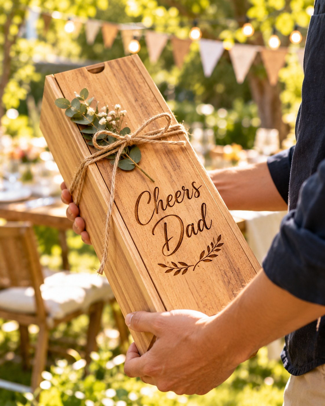 Engraved Timber Wine Gift Box