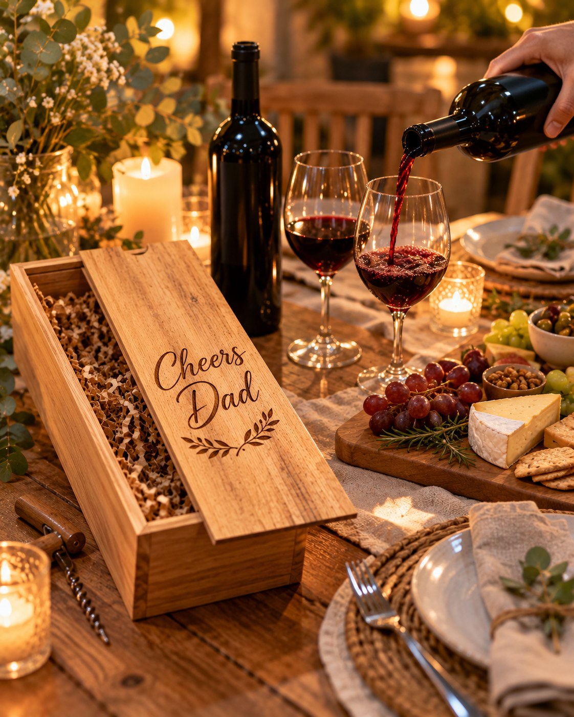 Engraved Timber Wine Gift Box