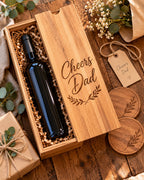 Engraved Timber Wine Gift Box