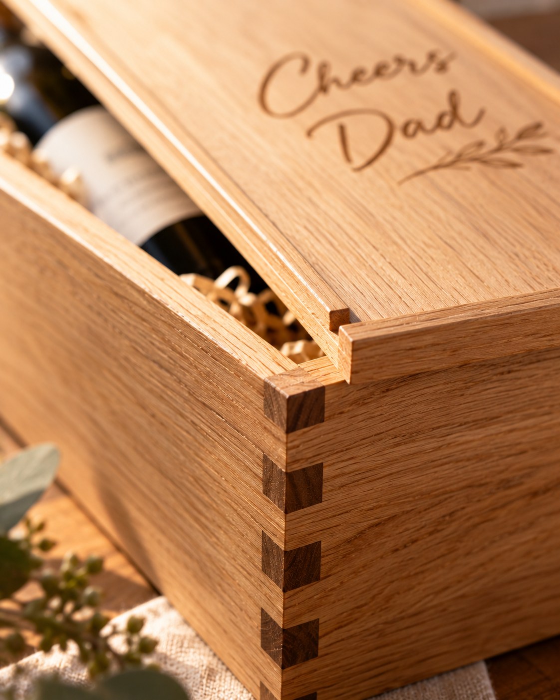 Engraved Timber Wine Gift Box