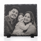 Photo engraved slate detail