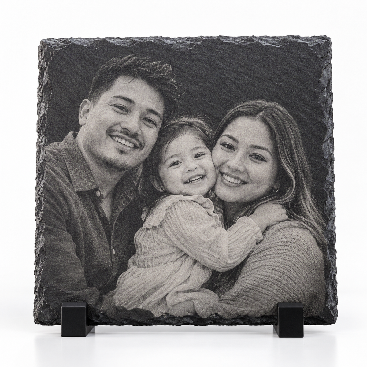 Photo engraved slate detail