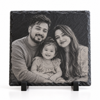 Photo engraved slate front view